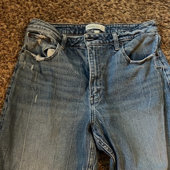 Abercrombie & Fitch Size 31/12 Blue Boho Casual High Rise Mom Denim Jeans - Picture 11 of 11
